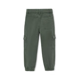 Pantalone cargo stretch bambino verde