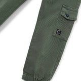 Pantalone cargo stretch bambino verde