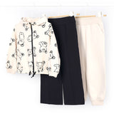 Completo tre pezzi con felpa e due jogger nero