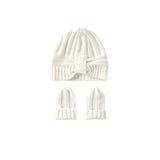 Set neonata cappello e guantini ecrù