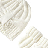 Set neonata cappello e guantini ecrù