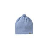 Cappello neonato in maglia celeste