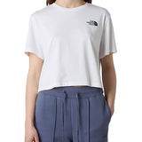 T-shirt corta in vita Simple Dome bianco