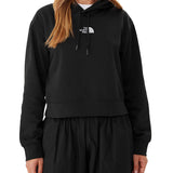 Felpa con cappuccio essential taglio crop nero