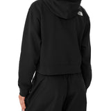 Felpa con cappuccio essential taglio crop nero