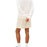 Girocollo maxi logo corsivo frontale biacno