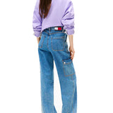 Jeans Claire Cargo denim medio