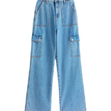 Jeans Claire Cargo denim medio