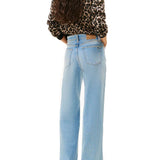 Jeans Claire a zampa denim chiaro