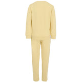 Completo tuta chela felpa con logo ricamato e jogger giallo