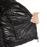 Piumino corto crop Yes Zee donna collo alto nero