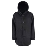 Cappotto Yes Zee donna reversibile teddy con cappuccio nero