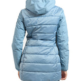 Piumino parka Yes Zee donna con cappuccio e finto gilet removibile polvere