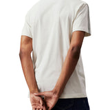 T-shirt manica corta logo tape avorio