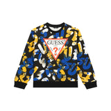 Felpa girocollo active stampa rebel graffiti nero