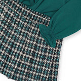 Completo bambina gonna pantalone e felpa verde