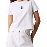 T-shirt manica corta monologo baby bianco