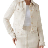 Giubbino cropped Daphnee crema