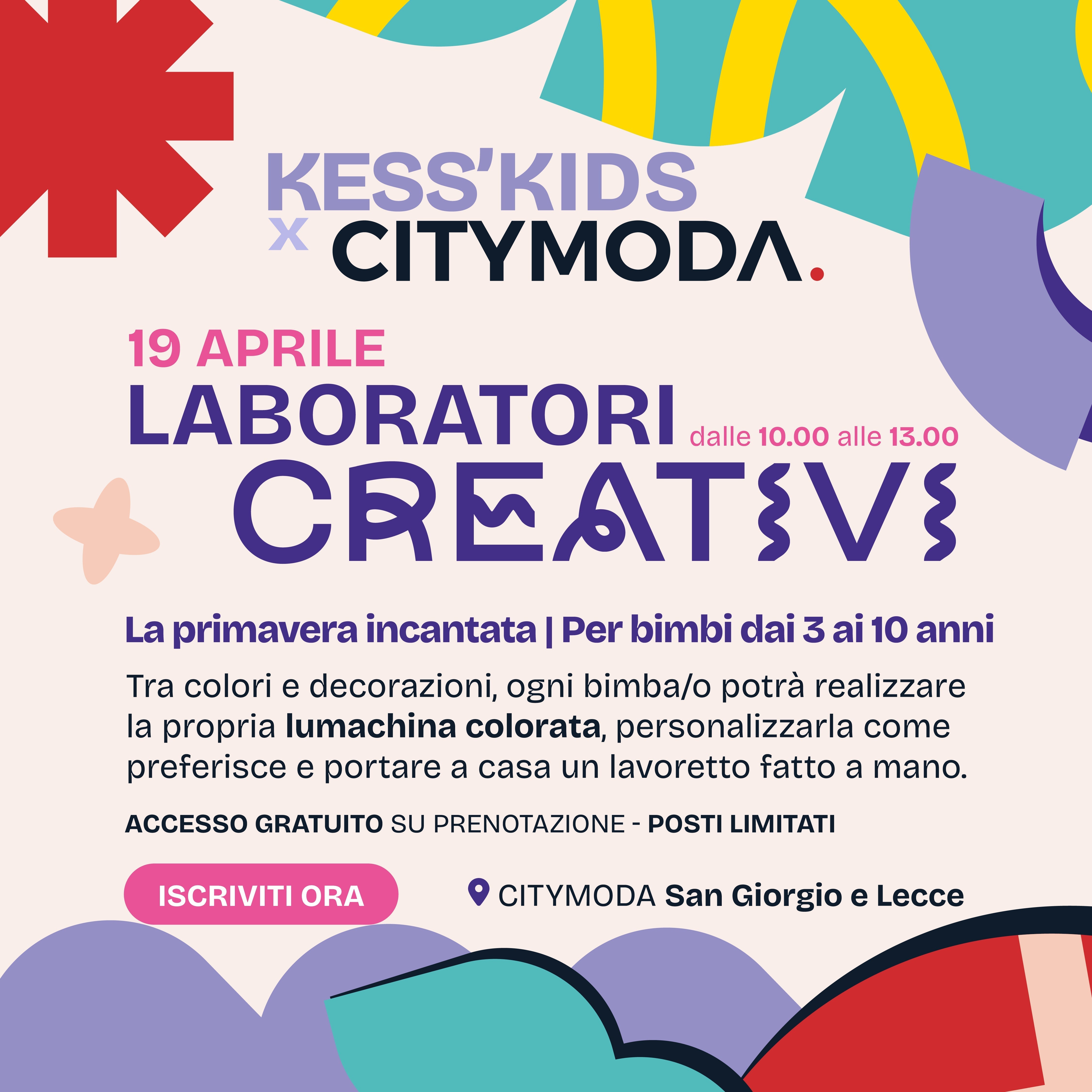 19/04 KESS’KIDS x CityModa: laboratori creativi - La primavera incantata