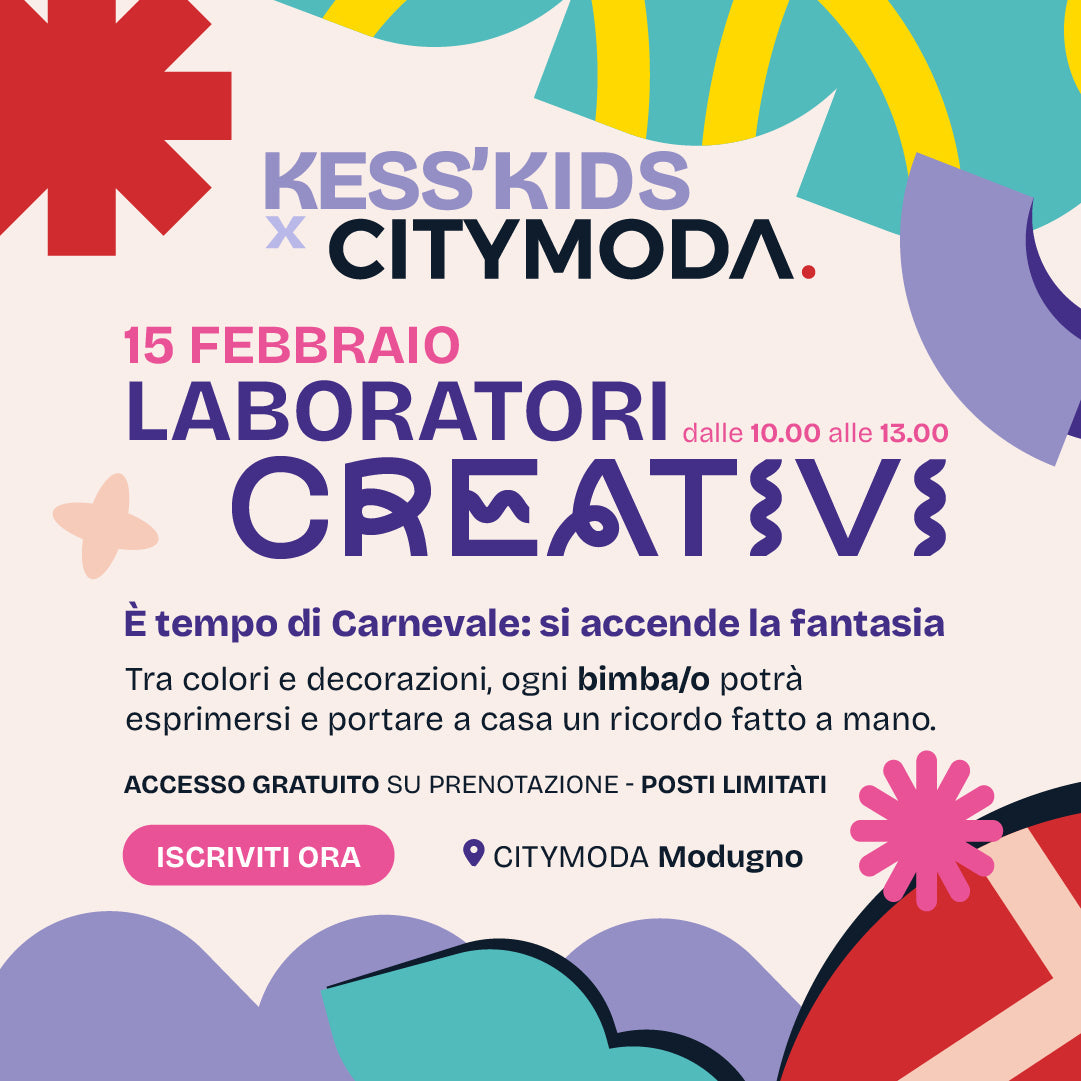 KESS’KIDS x CityModa: laboratorio di Carnevale per i più piccoli