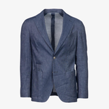 Giacca Napoli monopetto misto lino e cotone denim