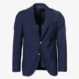 Giacca Gaeta monopetto in lana vergine bluette