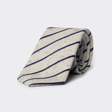 Cravatta a righe grigio chiaro