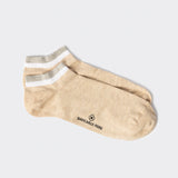 Calza corta con profilo a contrasto beige