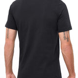 T-shirt manica corta con stampa logo nero