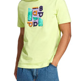 T-shirt manica corta con stampa logo lime