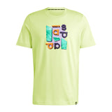 T-shirt manica corta con stampa logo lime