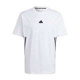 T-shirt manica corte con bande laterali bianco