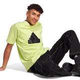 T-shirt maniche corte con logo a contrasto lime