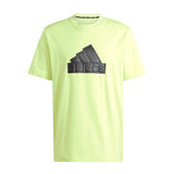 T-shirt maniche corte con logo a contrasto lime