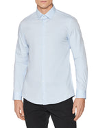 Camicia in popeline slim celeste