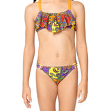 Patterned Cashmere bikini top and briefs