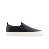 Black slip-on sneakers