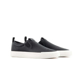 Black slip-on sneakers