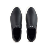 Black slip-on sneakers