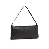 Black re-lock quilted wristlet clutch bag