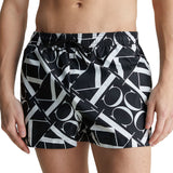 Short mare monogram all-over nero