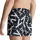 Short mare monogram all-over nero