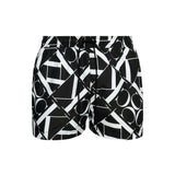 Short mare monogram all-over nero