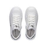 White logo sneakers