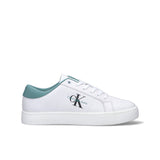 Sneakers Classic Cupsole Low bianco con inserto celeste