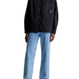 Giacca a vento con zip mix media 
 nero