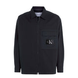 Giacca a vento con zip mix media 
 nero