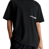 Short sleeve maxi black retro logo t-shirt