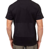 Short sleeve ripstop paneled t-shirt
 black