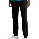 Black skinny cargo trousers